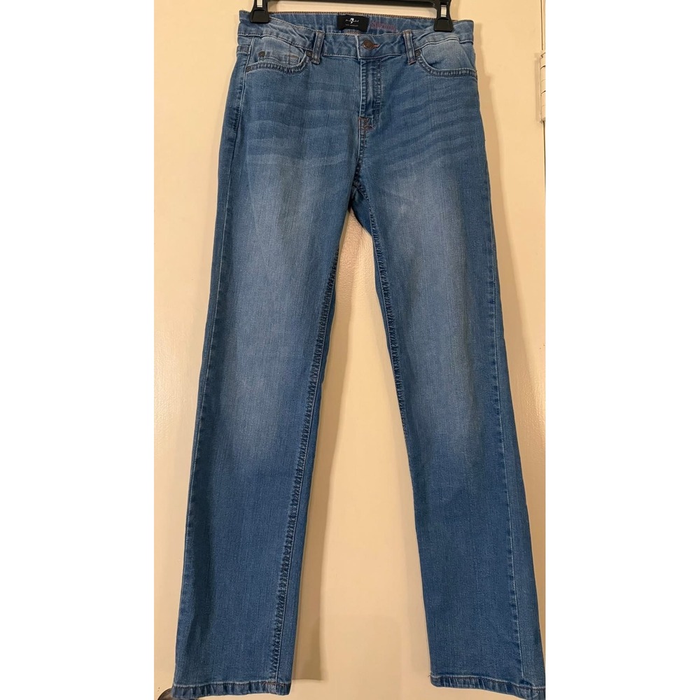 7 For All Mankind Kids Slimmy Straight Leg Jeans Medium Wash Blue Size 14